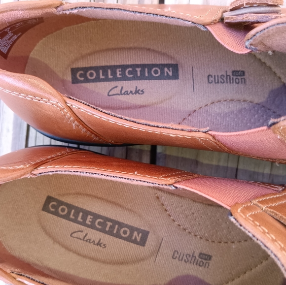 Clarks | Cheyn Madi Loafers Camel Brown Leather Comfort Shoes Size 7M Womens - Picture 11 of 12